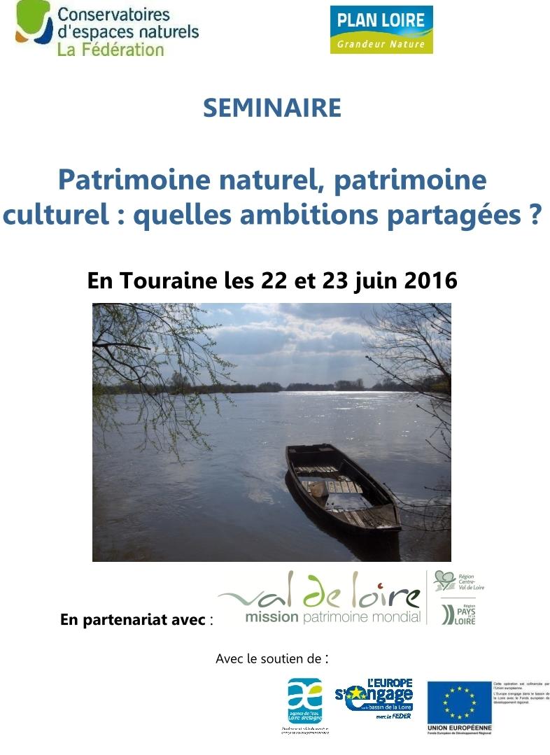 Séminaire : « Patrimoine naturel, patrimoine culturel : quelles ambitions partagées ? »