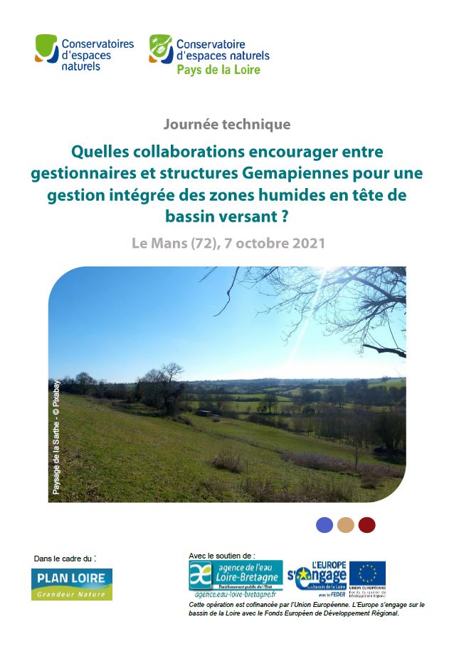 Journée technique : « Quelles collaborations encourager entre gestionnaires et structures Gemapiennes pour une gestion intégrée des zones humides en tête de bassin versant ? »