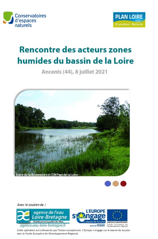 Rencontre des acteurs zones humides : « Changement climatique – ORE – Financements durables – Plan Loire »